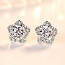 Load image into Gallery viewer, 925 Sterling Silver Star Purple White Zircon Stud Earring