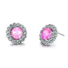 Load image into Gallery viewer, 925 Sterling Silver Fire Opal Sunflower Stud Earring