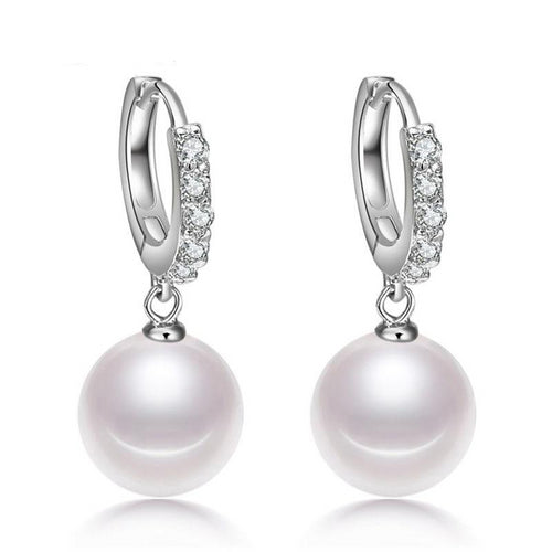 925 Sterling Silver Natural Freshwater Pearl Drop Earring